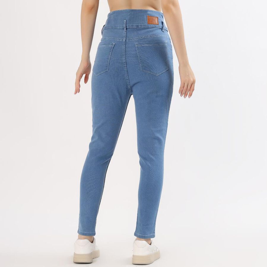 Ladies' Jeans, मध्यम नीला, large
