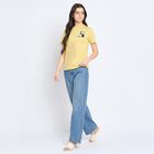Ladies' Round Neck T-Shirt, Khaki, small