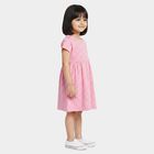 Girls' Lilac Polka Dot Printed Fit and Flare Frock, लाइलेक, small