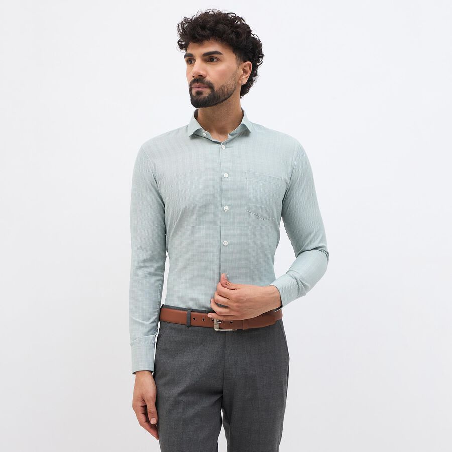 Men's Light Sage Green Full Sleeve Classic Formal Shirt, हल्का हरा, large image number null