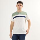 Men's Muted Sage Green Henley Neck Half Sleeve T-Shirt, गहरा हरा, small image number null