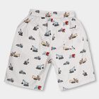 Boys' Bright White Printed Relaxed Fit Jamaican Shorts, White, small image number null