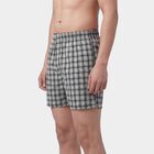 Men's Grey Regular Fit Checked Half Pant, हल्का ग्रे, small