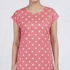 Women's Pink Sleeveless Casual Nighty, Pink, small