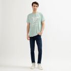 Men's Light Mint Green Round Neck Printed T-Shirt, Aqua, small image number null