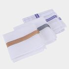 Men's Snow White Assorted Patterned Pack of 3 Handkerchief, हल्का नीला, small
