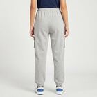 Women's Grey Jogger Fit Cargo Track Pants, मिश्रित हल्का ग्रे, small
