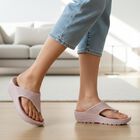 Women's Pink Wedge Slip-On Flip-Flops, Pink, small