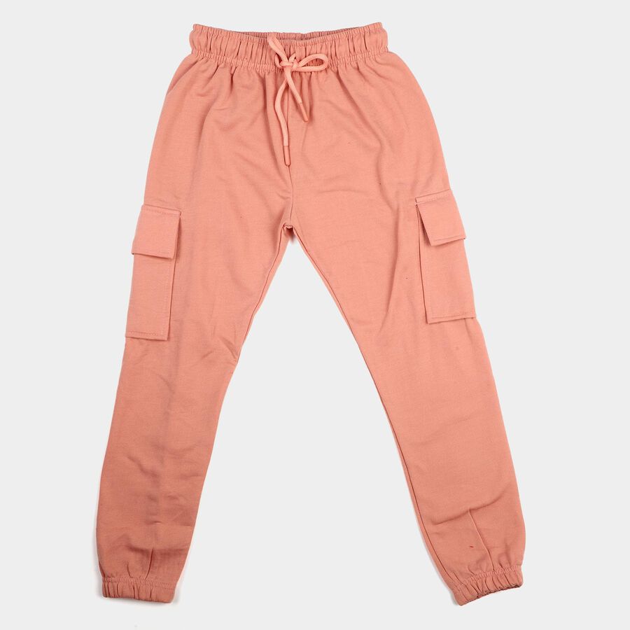 Girls' Pink Jogger Fit Cargo Pocket Pyjama, Pink, large