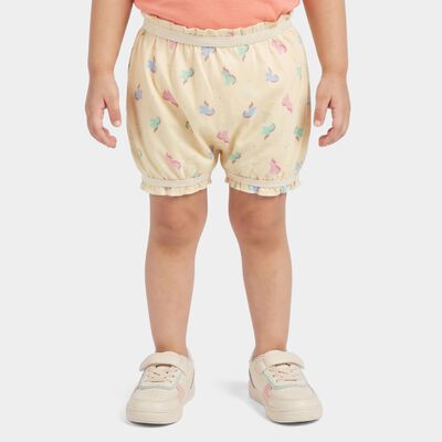 Girls' Yellow Regular Fit Printed Bloomer