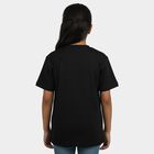Girls Charcoal Round Neck Casual T-Shirt, Charcoal, small