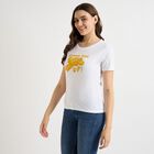 Ladies' Round Neck T-Shirt , सफ़ेद, small image number null