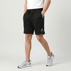 Men's Black Regular Fit Athletic Bermuda Shorts, काला, small