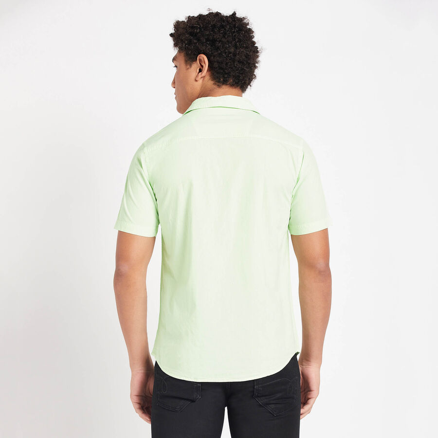 Cotton Solid Casual Shirt, Light Green, large image number null