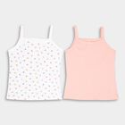 Girls' 100% Cotton Vest (Pack of 2), White, small