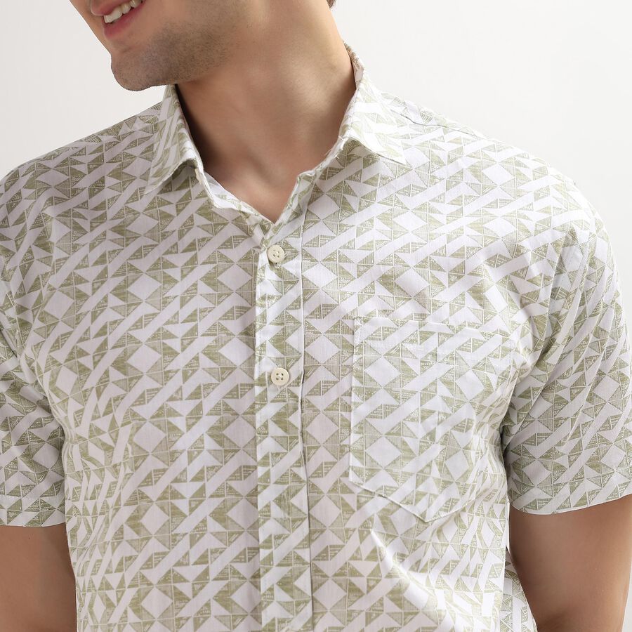 Men's 100% Cotton Regular Collar Casual Shirt, हल्का हरा, large image number null