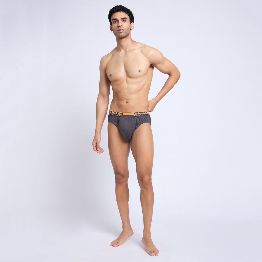 Men's 100% Cotton Briefs, Navy Blue, large image number null