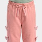 Girls Pink Jogger Butterfly Applique Pyjama, हल्का गुलाबी, small