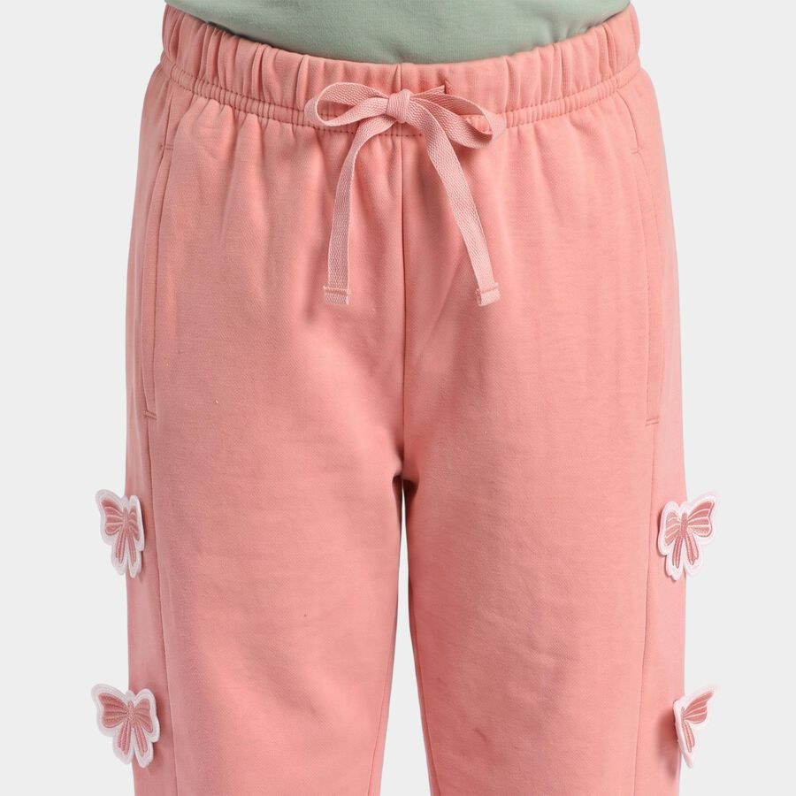 Girls Pink Jogger Butterfly Applique Pyjama, हल्का गुलाबी, large