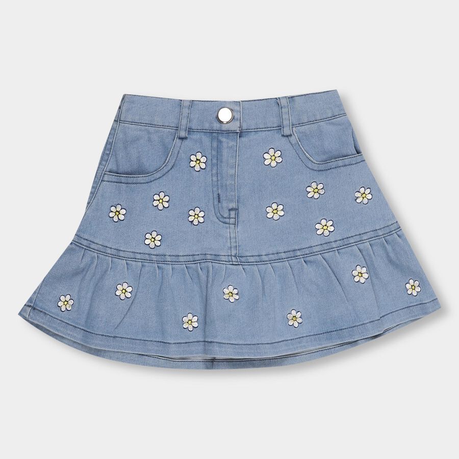 Girls' Skirt, हल्का नीला, large