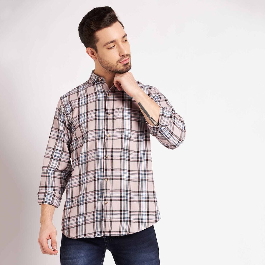 Checks Casual Shirt, Pink, large image number null