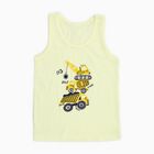 Infants' Soft Yellow Cotton Round Neck Casual Vest, पीला, small image number null