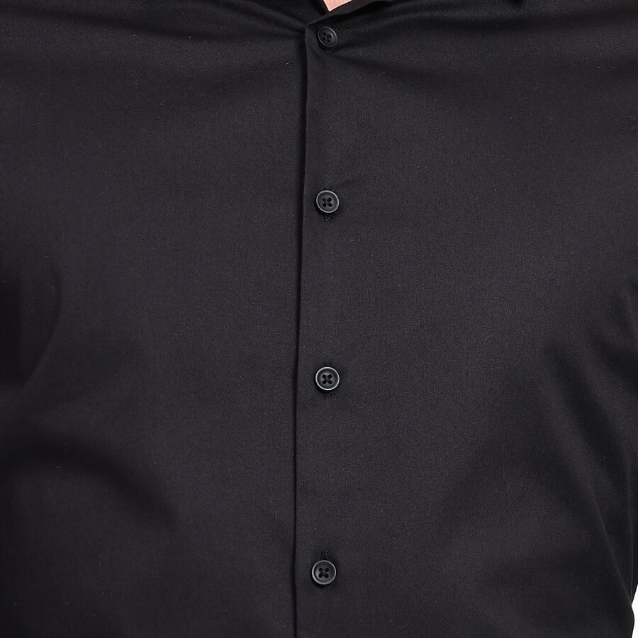 Men's Formal Shirt, काला, large image number null