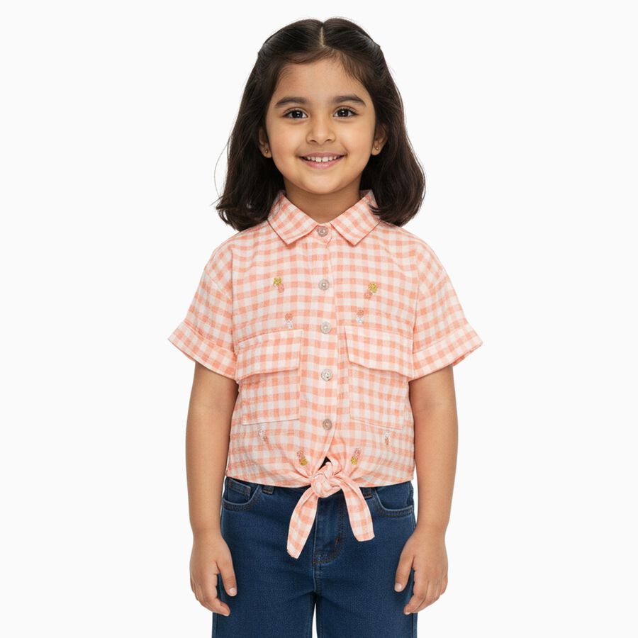 Girls' T-Shirt, पीच, large