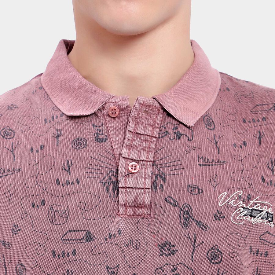 All Over Print Polo Shirt, Peach, large image number null