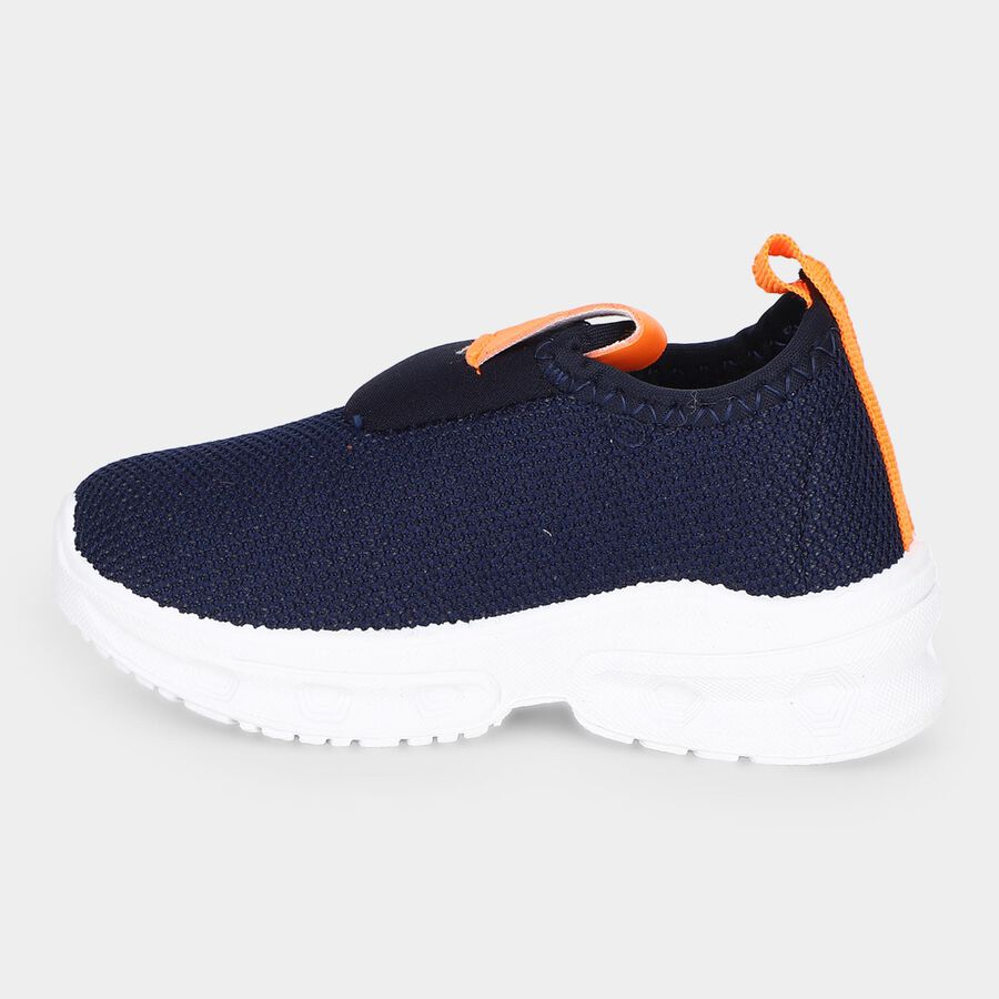 Boys' Navy Blue Slip-On Sneakers, Blue, large