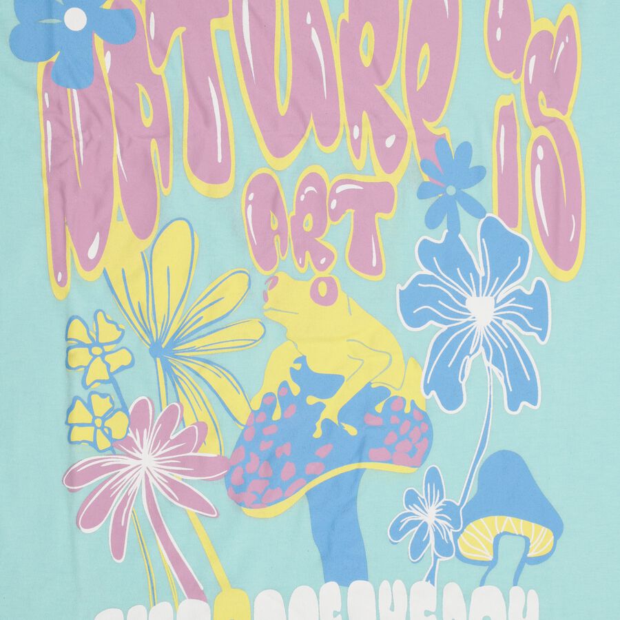 Girls' T-Shirt , Aqua, large image number null
