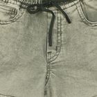Boys Olive Green Cargo Fit Washed Jeans, ओलिव, small