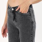 Women's Faded Black Straight Fit Jeans, Dark Grey, small image number null