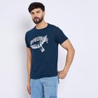 Men's Round Neck Half Sleeves T-Shirt , Dark Blue, small image number null