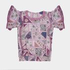 Girls Lilac Round Neck Casual T-Shirt, Lilac, small