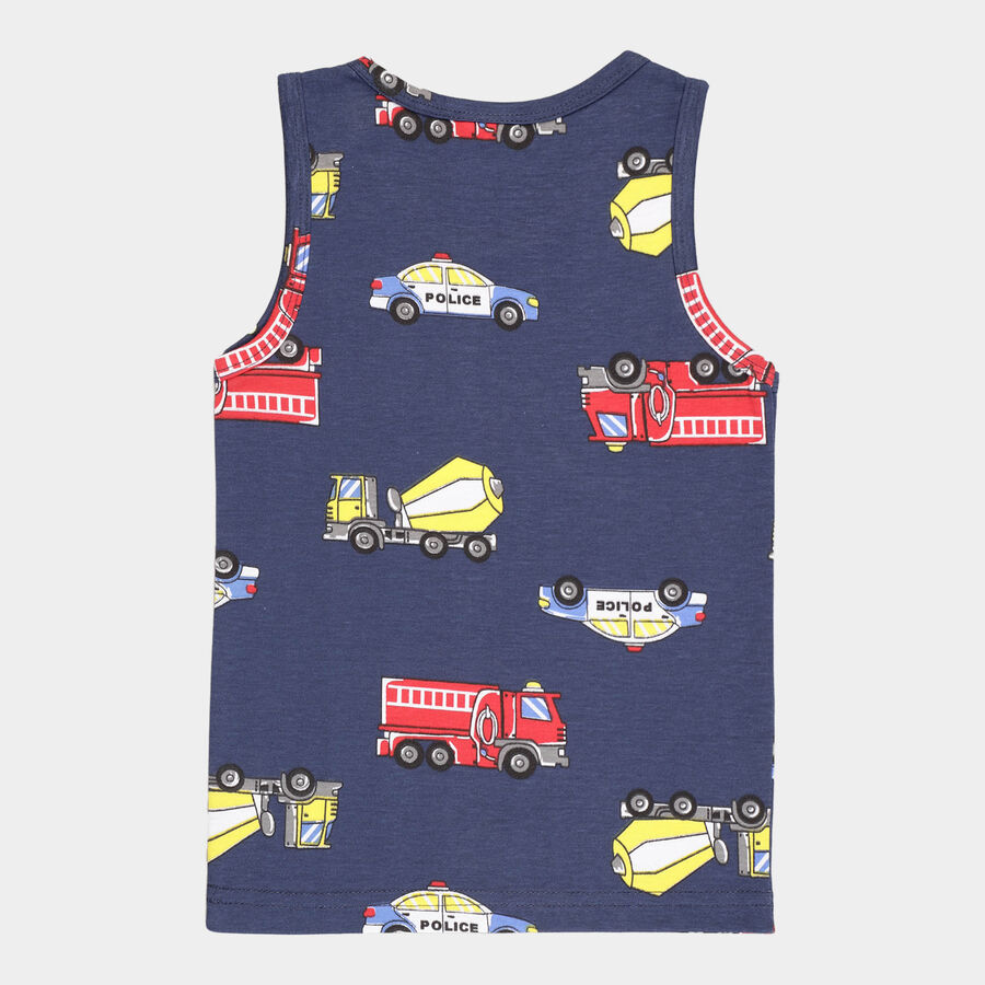 Boys All Over Print T-Shirt, Navy Blue, large image number null