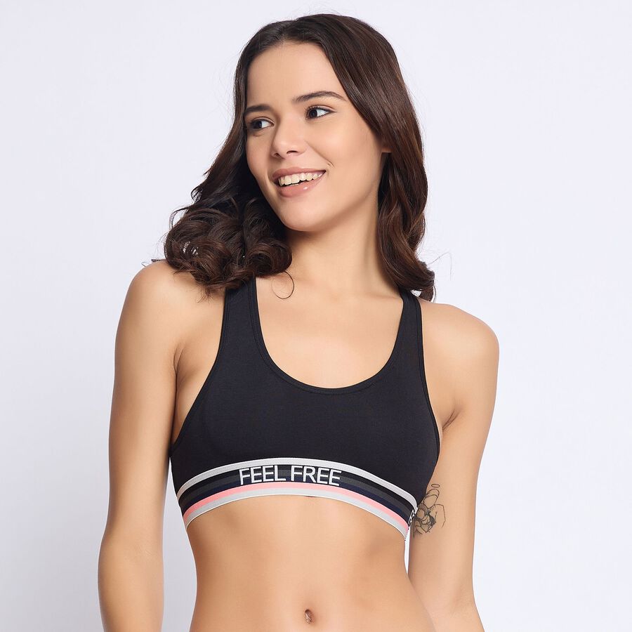 Ladies' Bra, काला, large image number null