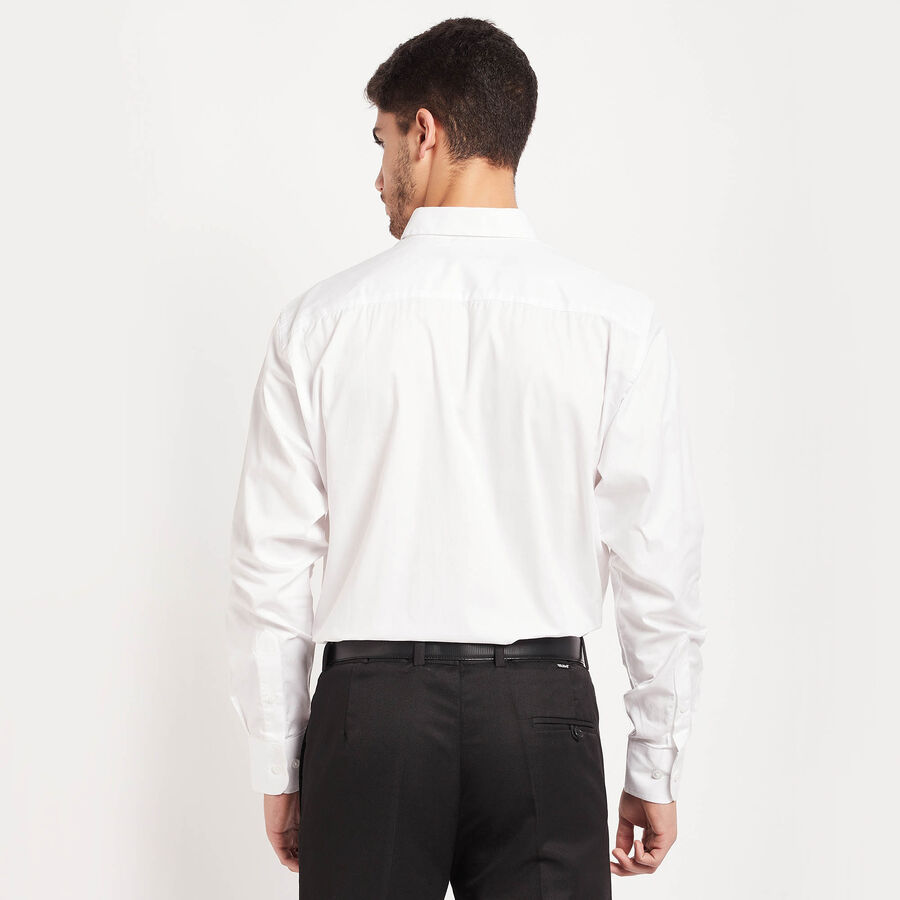 Cotton Solid Formal Shirt, White, large image number null
