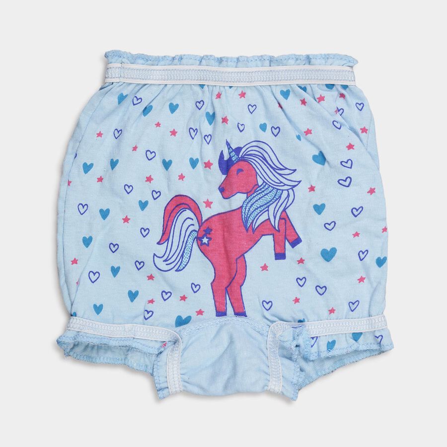Girls Cotton Printed Bloomer, Light Blue, large image number null