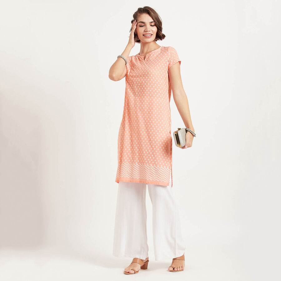 Cotton Kurta, Peach, large image number null