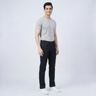 Men's Navy Blue Slim Fit Washed Jeans, गहरा नीला, small