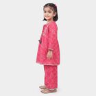 Girls Fuchsia Round Neck Fusion Set Fusion Set Upper and Bottom Set, रानी (फ्यूशिया), small