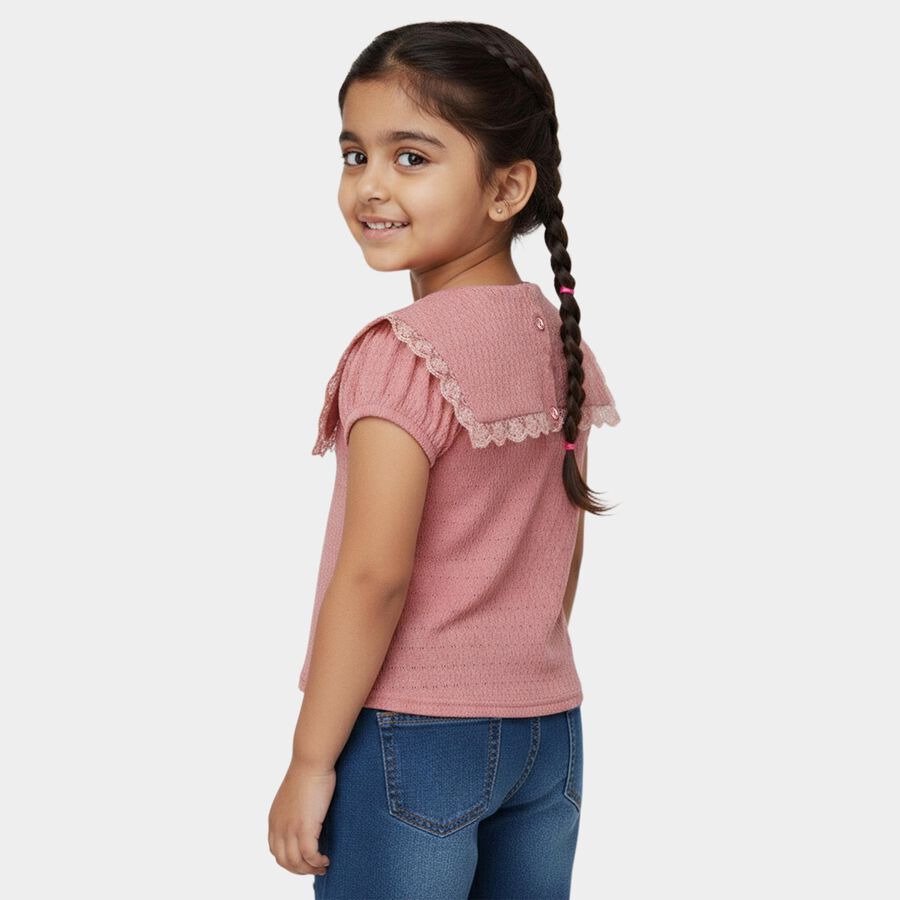 Girls' T-Shirt, गुलाबी, large