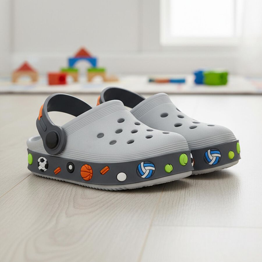 Boys' Sandal, Grey, large