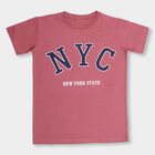 Boys' Half Sleeves T-Shirt, गुलाबी, small image number null