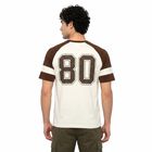 Men's Brown Round Neck Regular T-Shirt, Brown, small