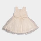 Girls' Soft Cream Floral Sequin Layered Party Wear Frock, Light Pink, small image number null