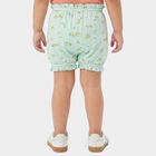 Girls' Mint Green Regular Fit Floral Ruffled Bloomer, Light Green, small