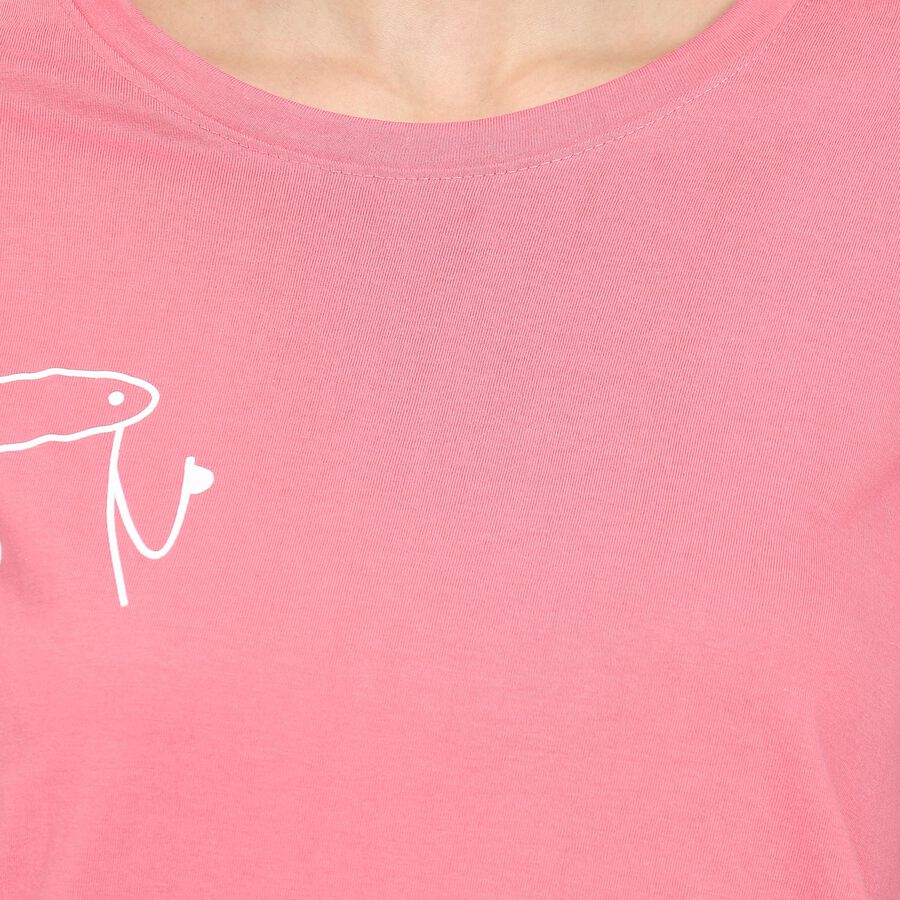 Ladies' Round Neck T-Shirt , Pink, large image number null