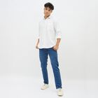 Men's White Cotton Classic Casual Shirt, White, small image number null